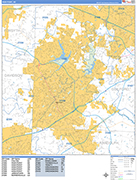High Point  Wall Map Basic Style